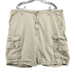 Lee Dungarees Mens Cargo Shorts Tan Size 42 Belt Loops Pockets